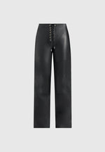seren-croc-embossed-lace-up-trousers-black