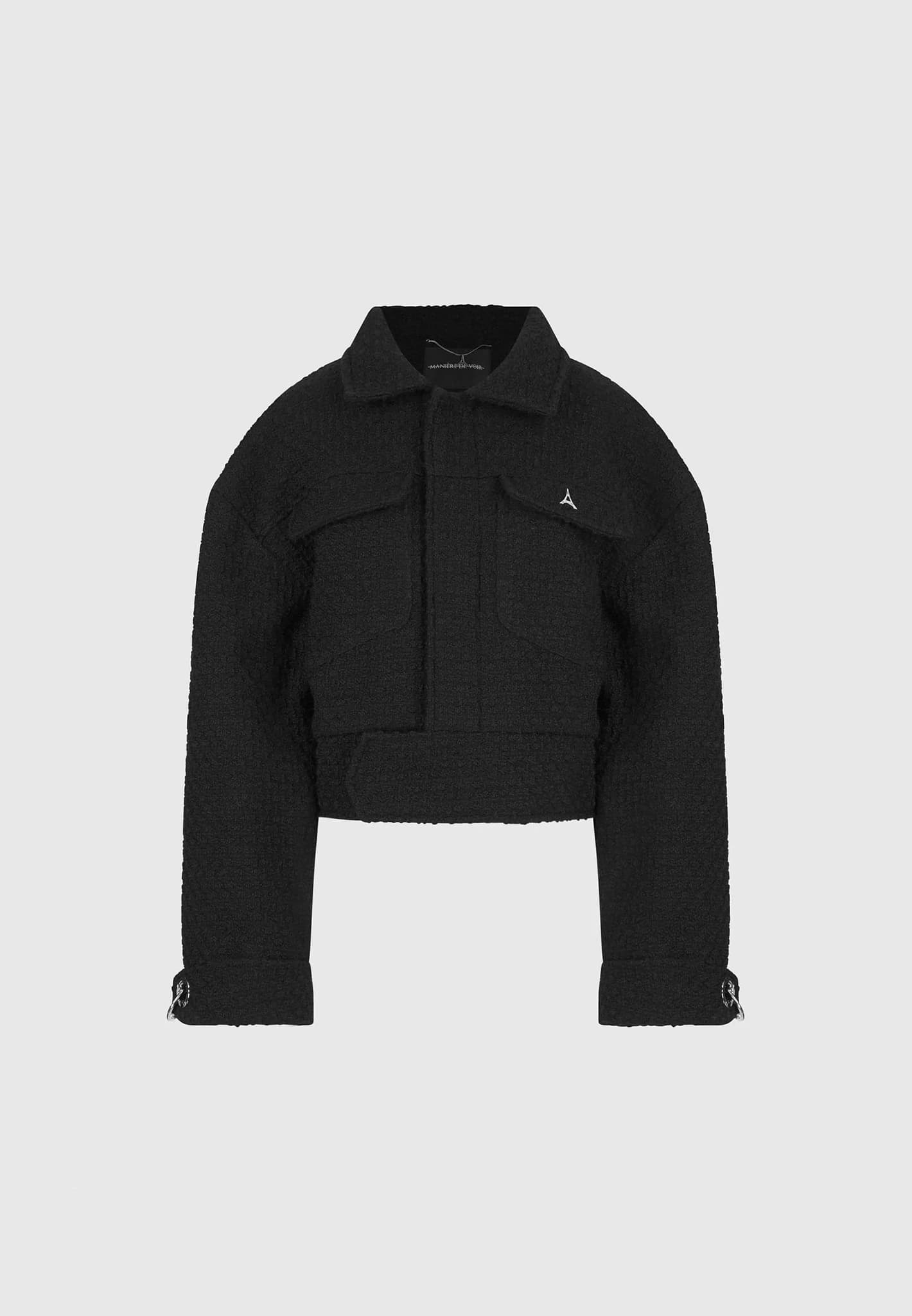 Buy Black Boucle Boxy Blazer 18, Coats