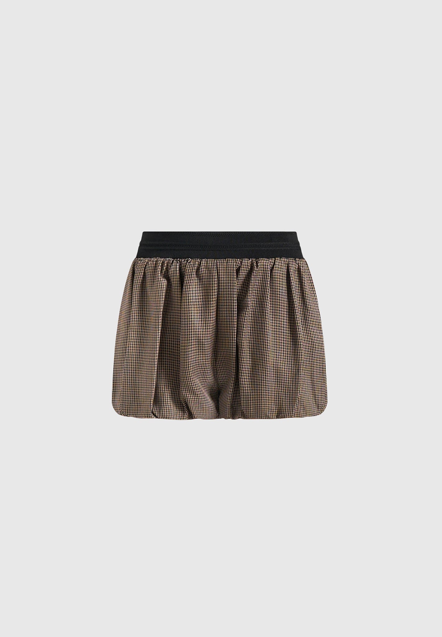 zoe-houndstooth-balloon-shorts-brown