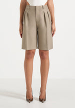 lorette-double-pleat-tailored-shorts-taupe