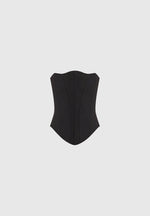 Scarlett - Tailored Lace Up Corset - Black