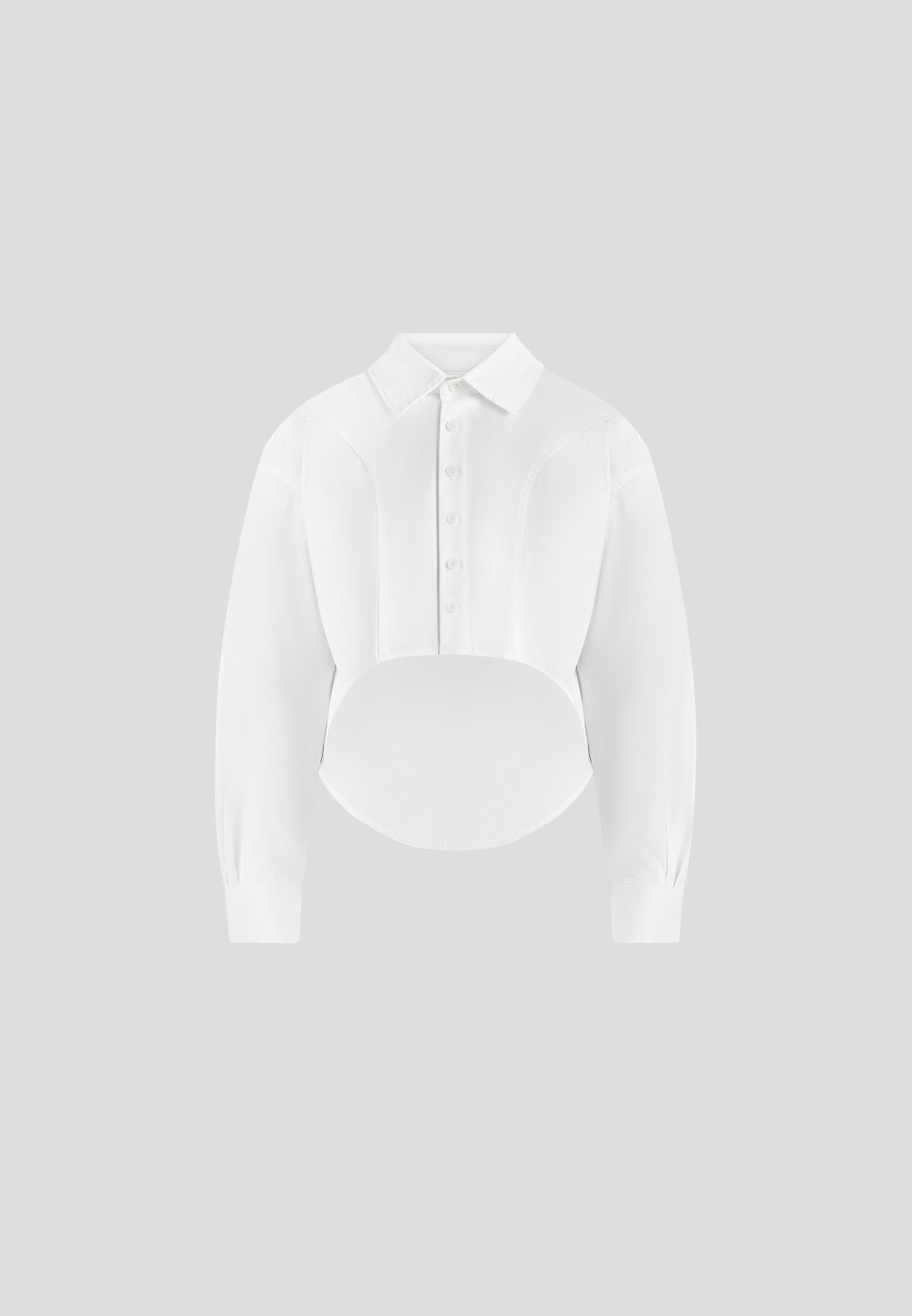 Eleni - Cropped Shirt With Balloon Sleeves - White