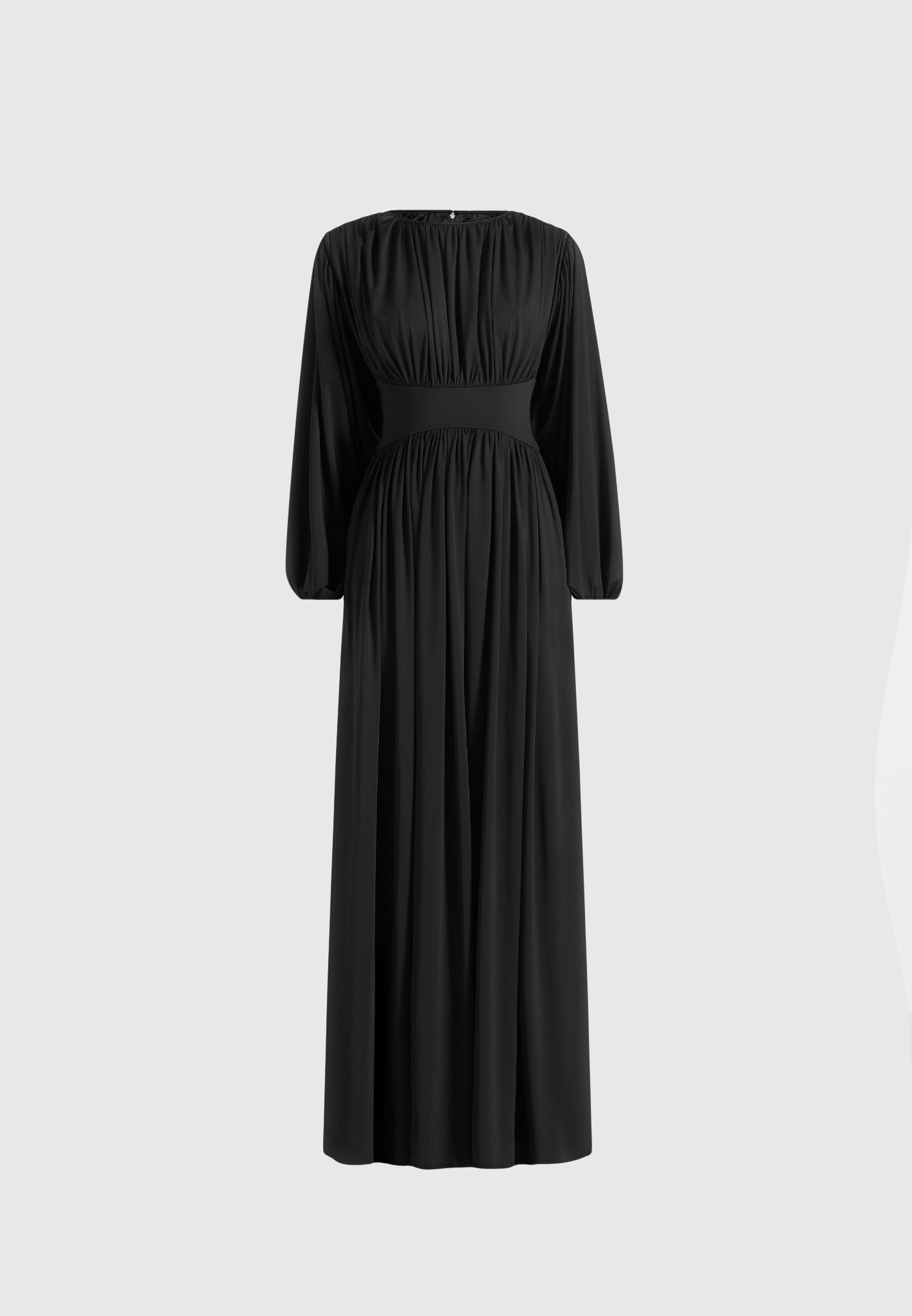 ivana-modest-pleated-cinch-maxi-dress-black
