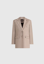 Elena - Oversized Open Back Tailored Blazer - Taupe