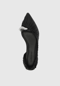 Céleste - Leather Ballet Flats with Hardware - Black