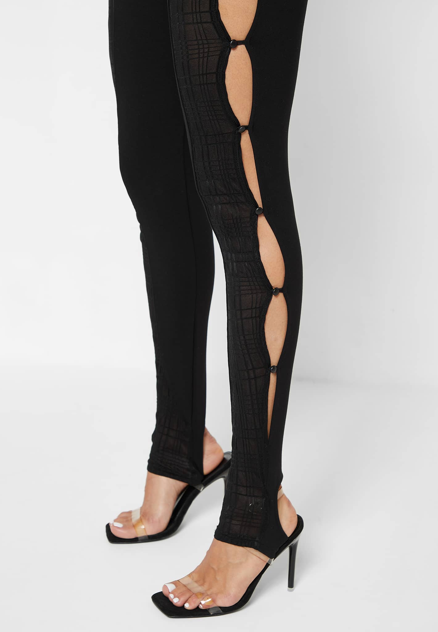 2Chique Boutique Women's Black High Waisted Leggings with Knee Cut Out  Detail (large) – 2Chique Boutique
