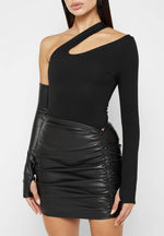 asymmetric-bodysuit-with-vegan-leather-sleeve-black