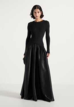 adeline-knit-and-satin-curved-hem-maxi-dress-black