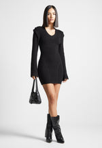 wide-shoulder-knitted-contour-mini-dress-black