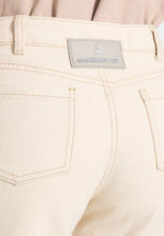 Calista - Line Art Denim Jeans - Cream