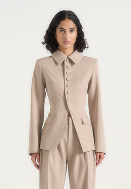 harper-tailored-cinch-blazer-with-detachable-collar-beige