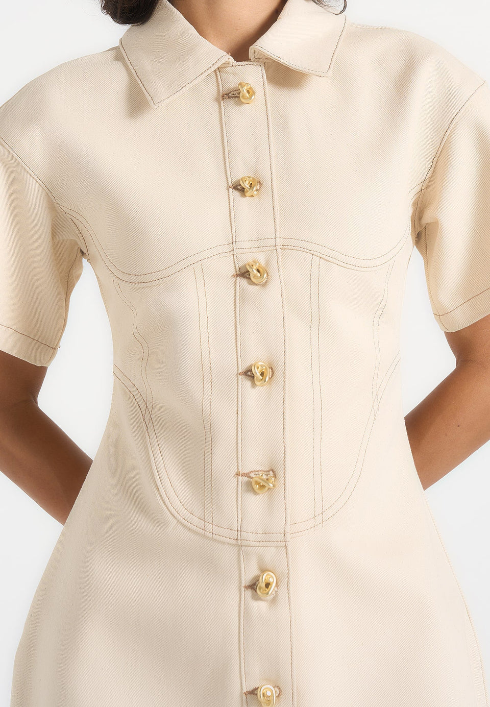 mathilde-denim-corset-contrast-stitch-dress-cream