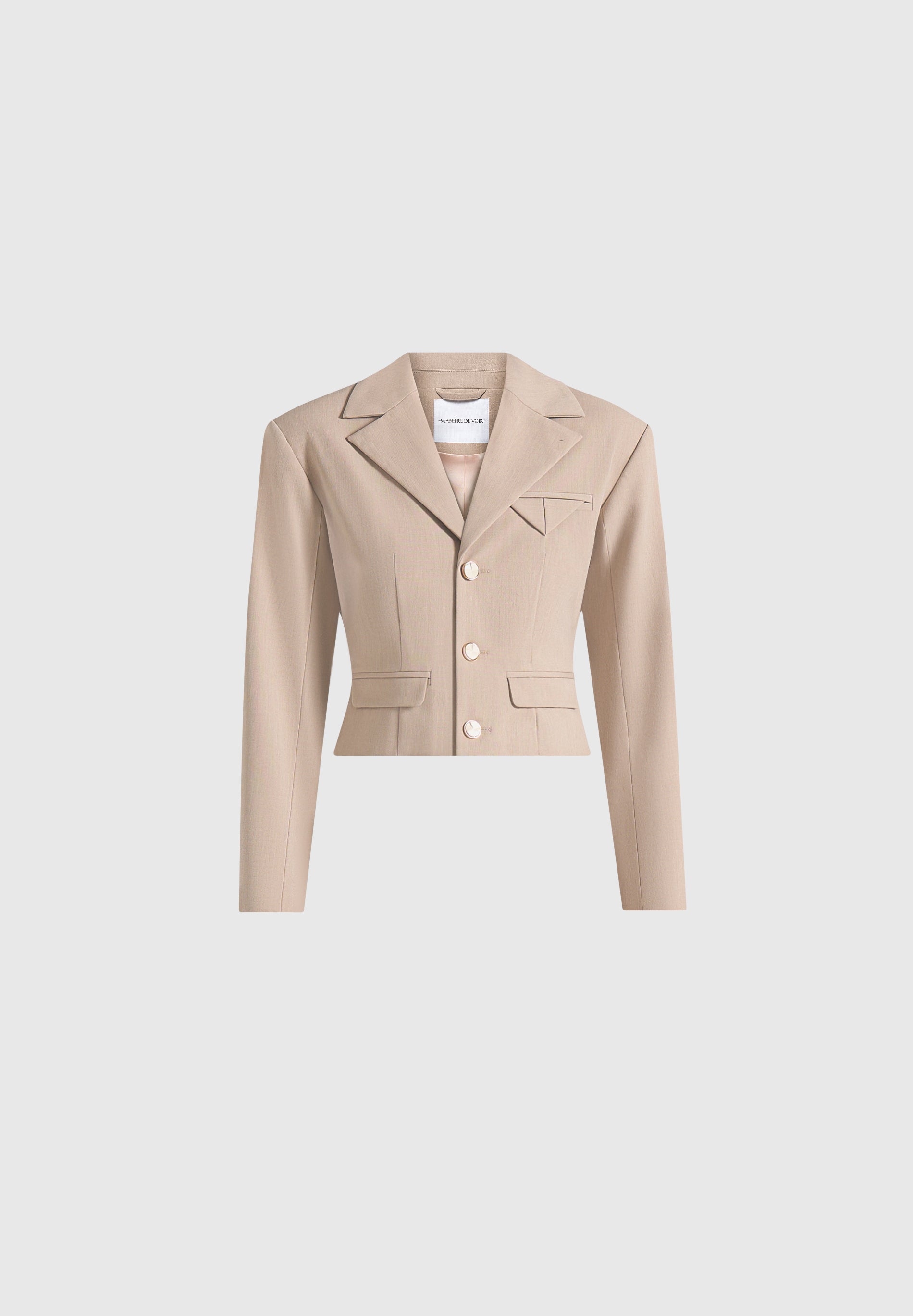 prisca-tailored-cropped-blazer-beige