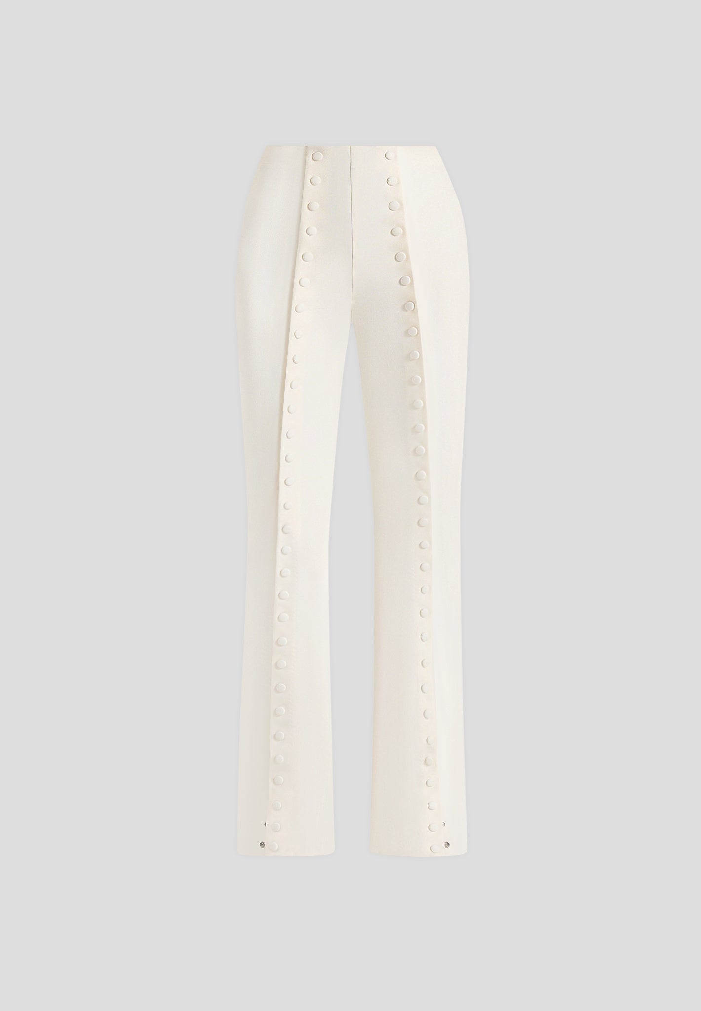 Therese - Tailored Button Detail Pants - Off White