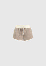 delina-contrast-velour-mini-shorts-beige