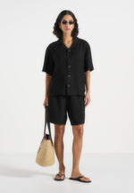 Ari - Unisex Textured Shorts - Black