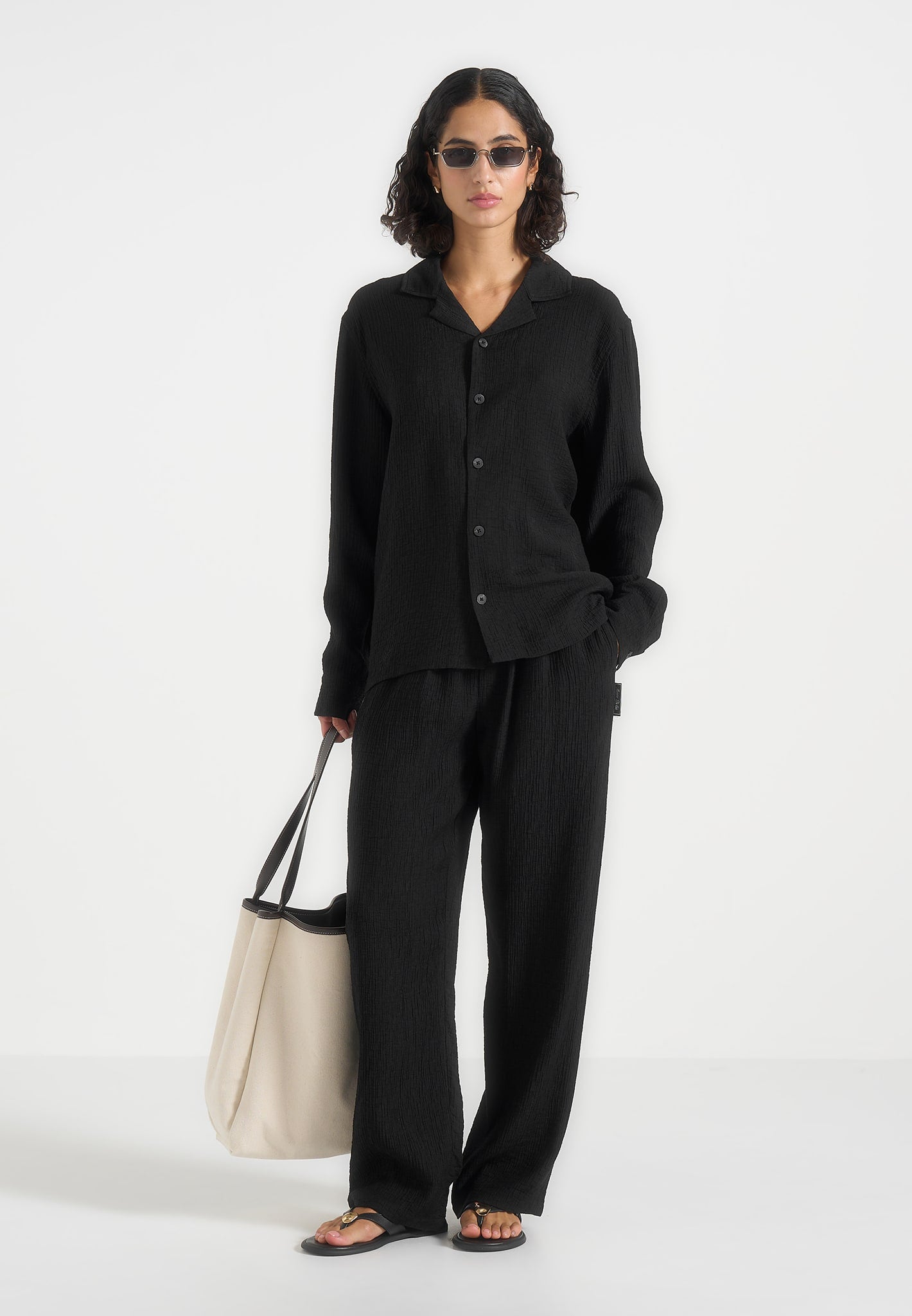 bailey-unisex-textured-long-sleeve-shirt-black