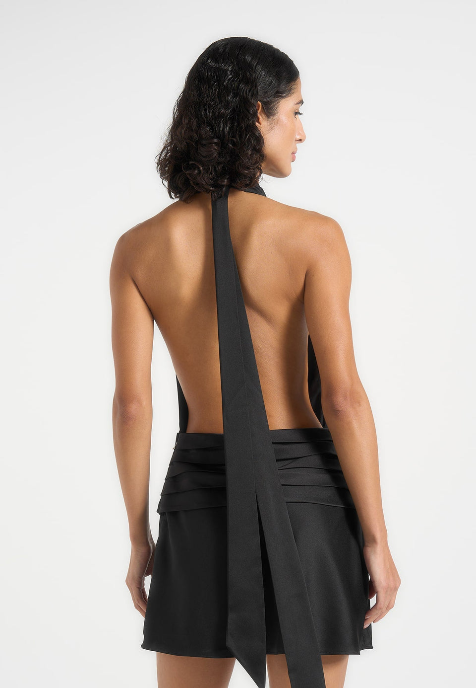 christelle-cowl-halter-open-back-rosette-mini-dress-black