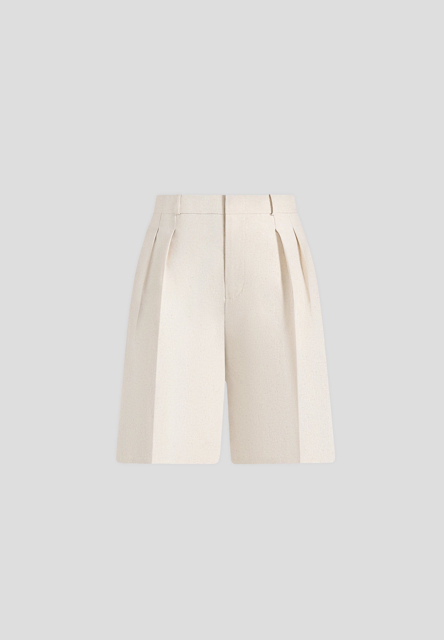 lorette-linen-twin-pleat-shorts-natural