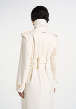 Esther - Trench Coat With Double Belt - White