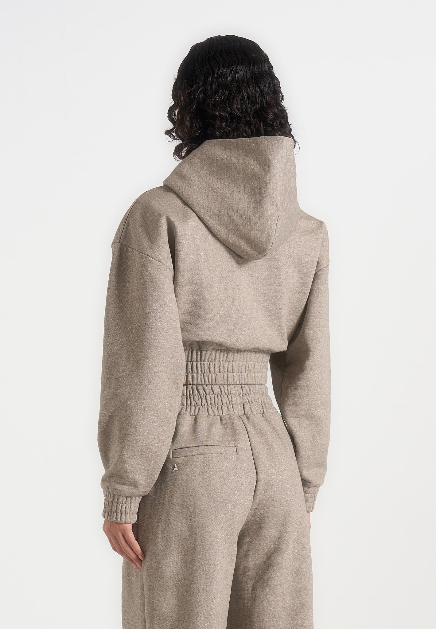 Josiane - Relaxed Zip Through Hoodie - Taupe