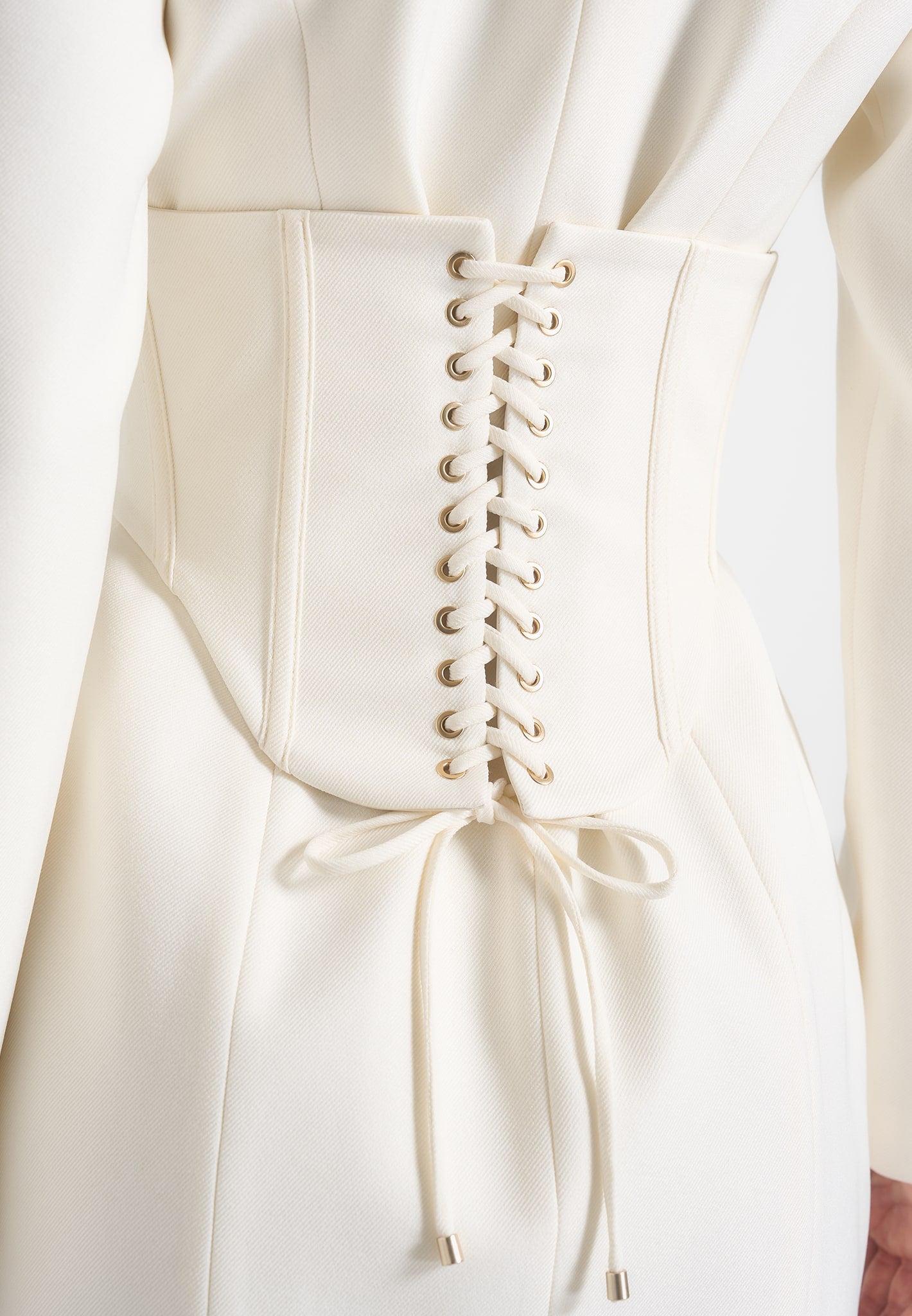 Women's Tailored Blazer Dress With Reversible Belt - Off White - US 0 - Lacey