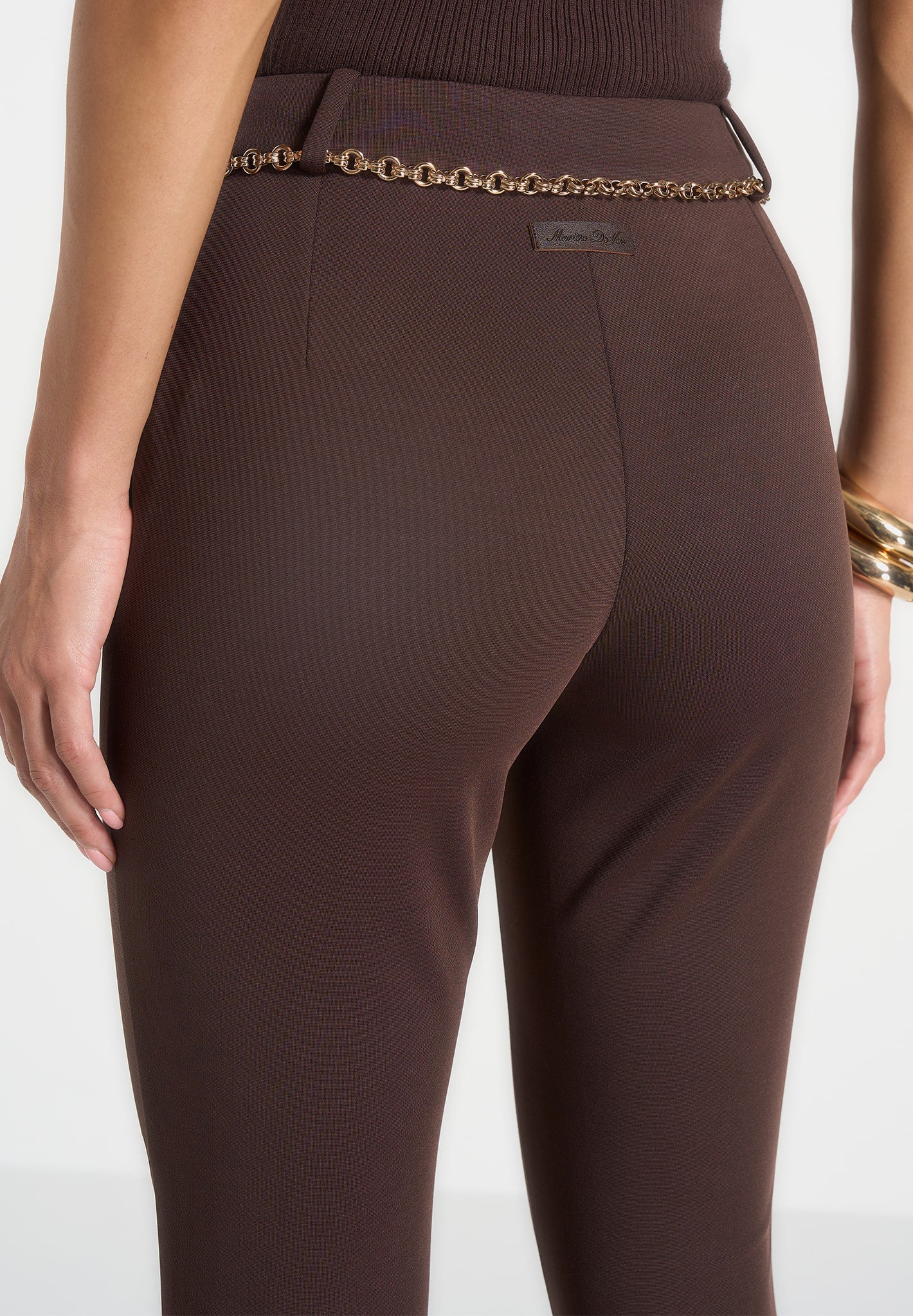 una-capri-leggings-with-chain-brown