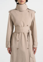 Esther - Trench Coat With Double Belt - Beige