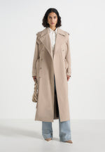 Esther - Trench Coat With Double Belt - Beige