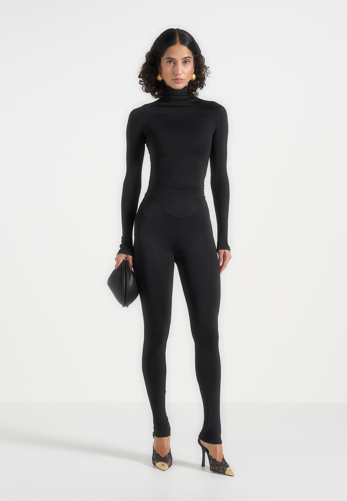 LS001 - High Waisted Leggings - Black