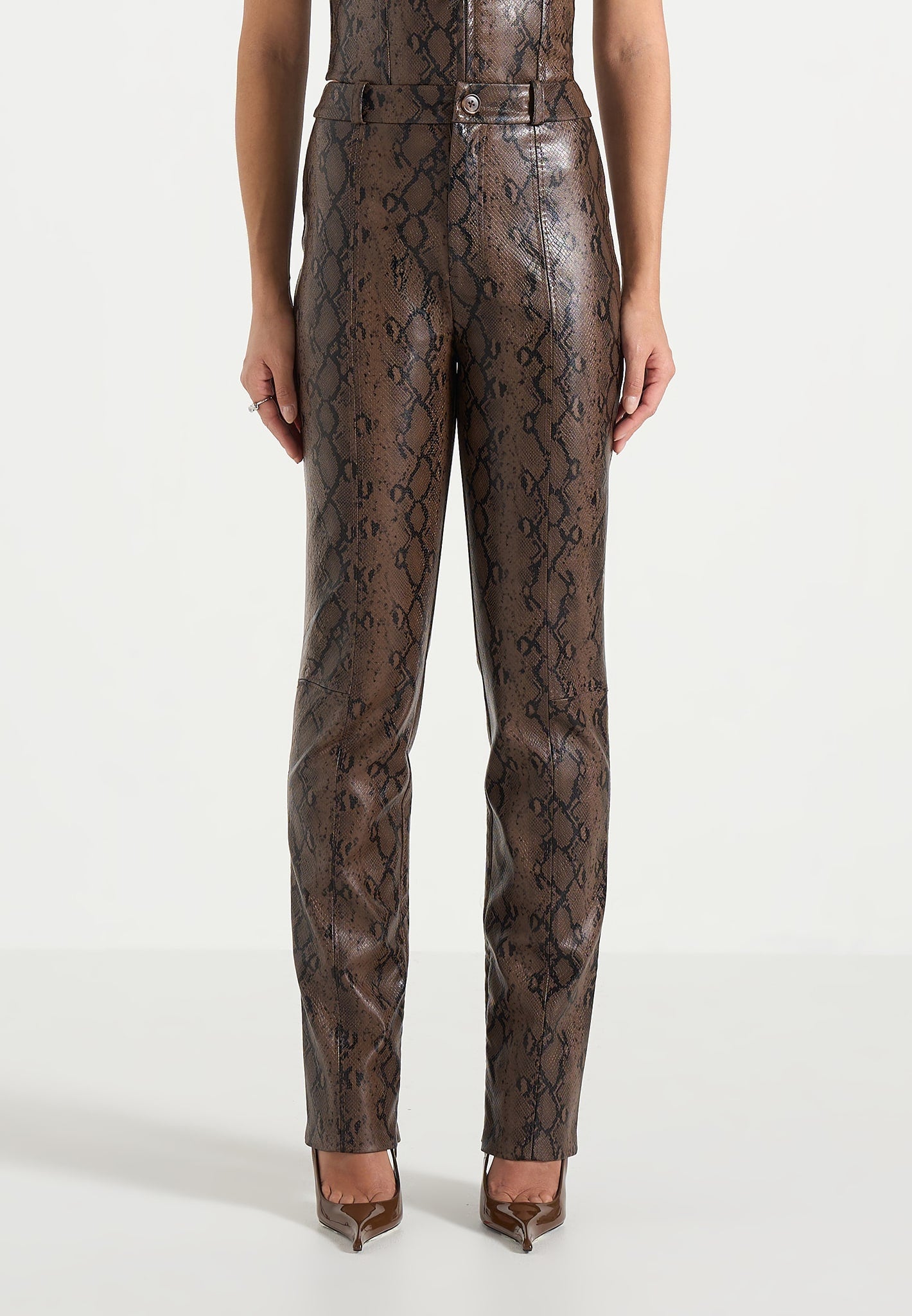 lucia-python-straight-leg-trousers-brown 