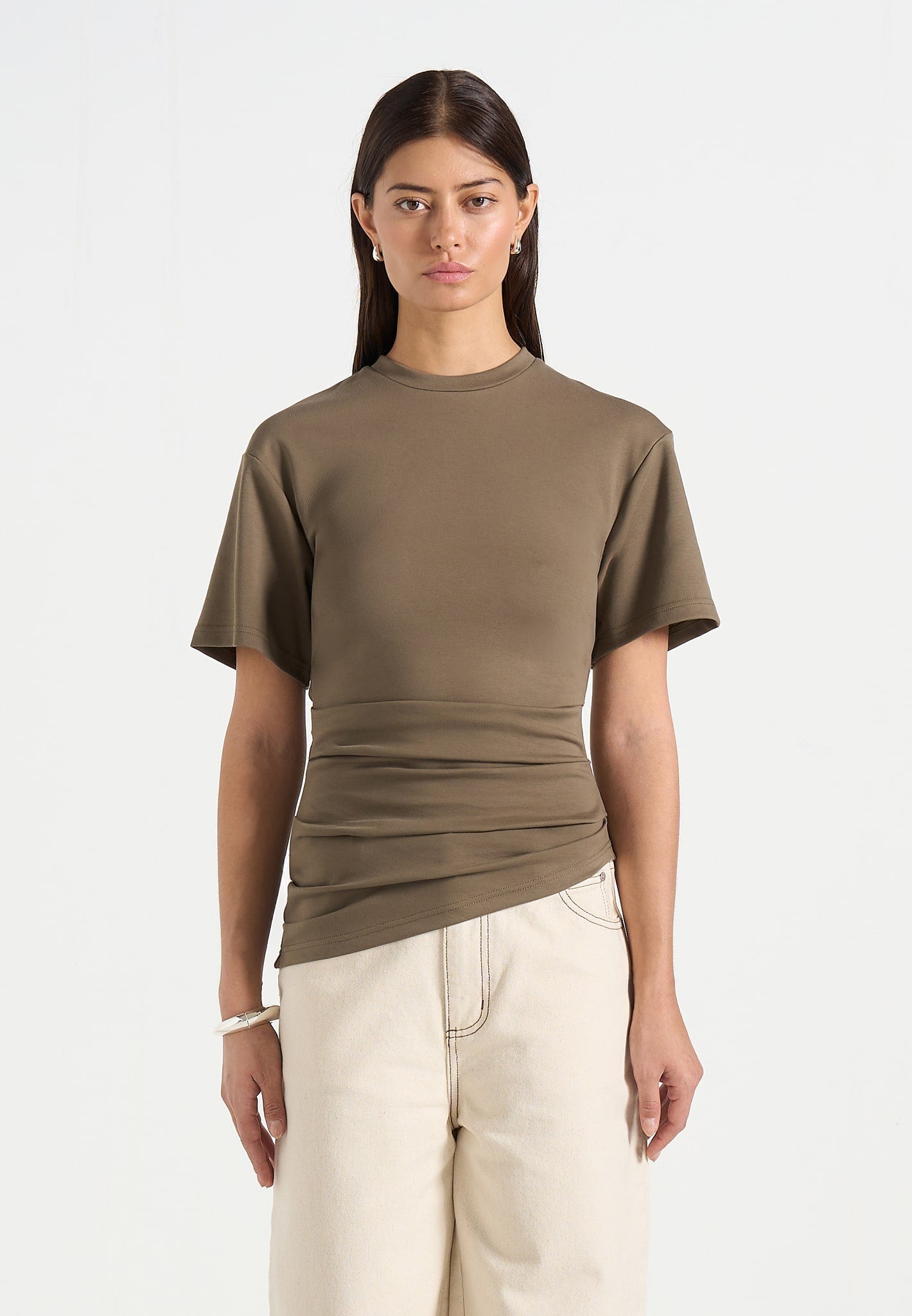 pauline-ruched-asymmetric-cotton-t-shirt-olive