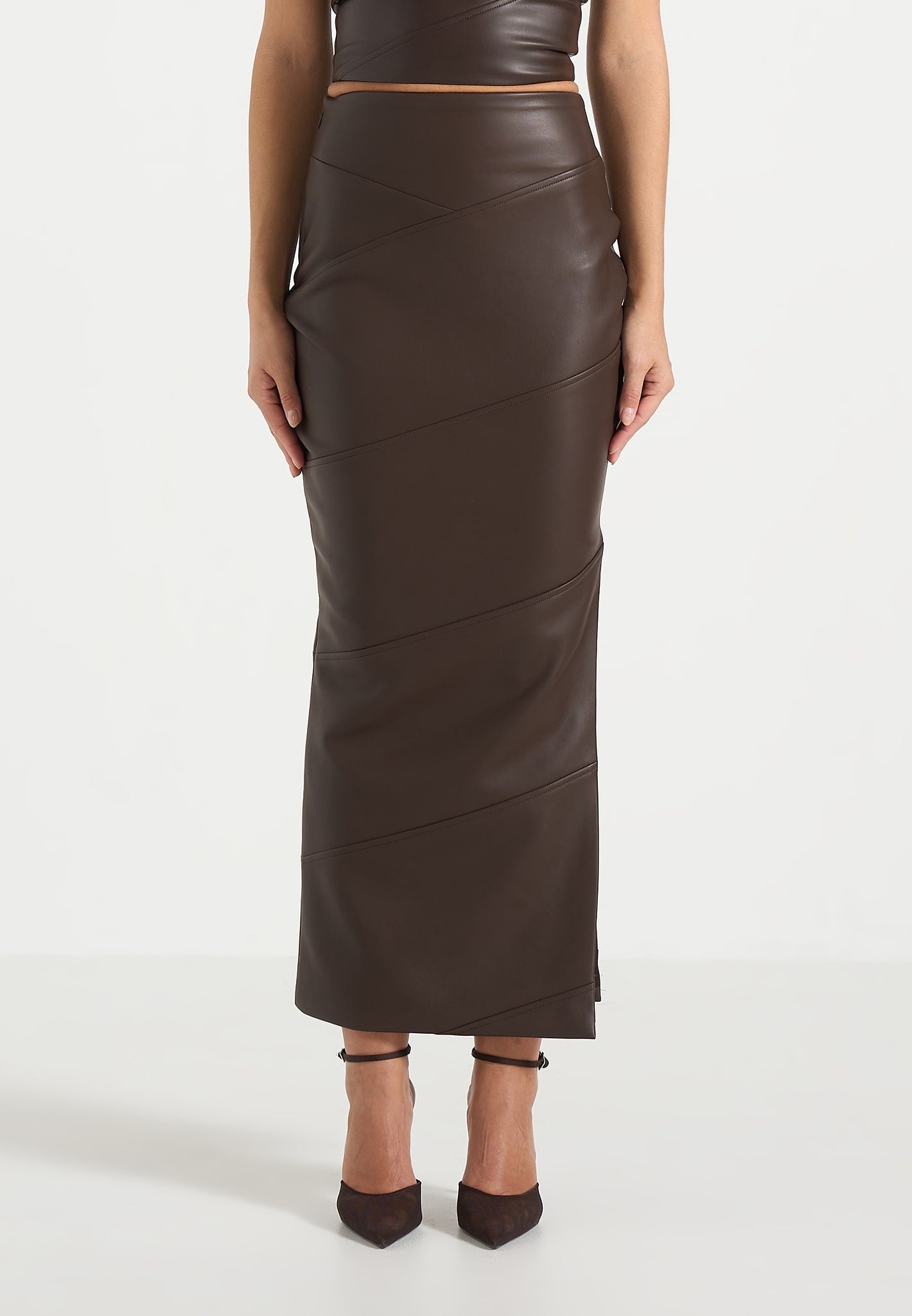 daisy-leather-midaxi-skirt-brown 