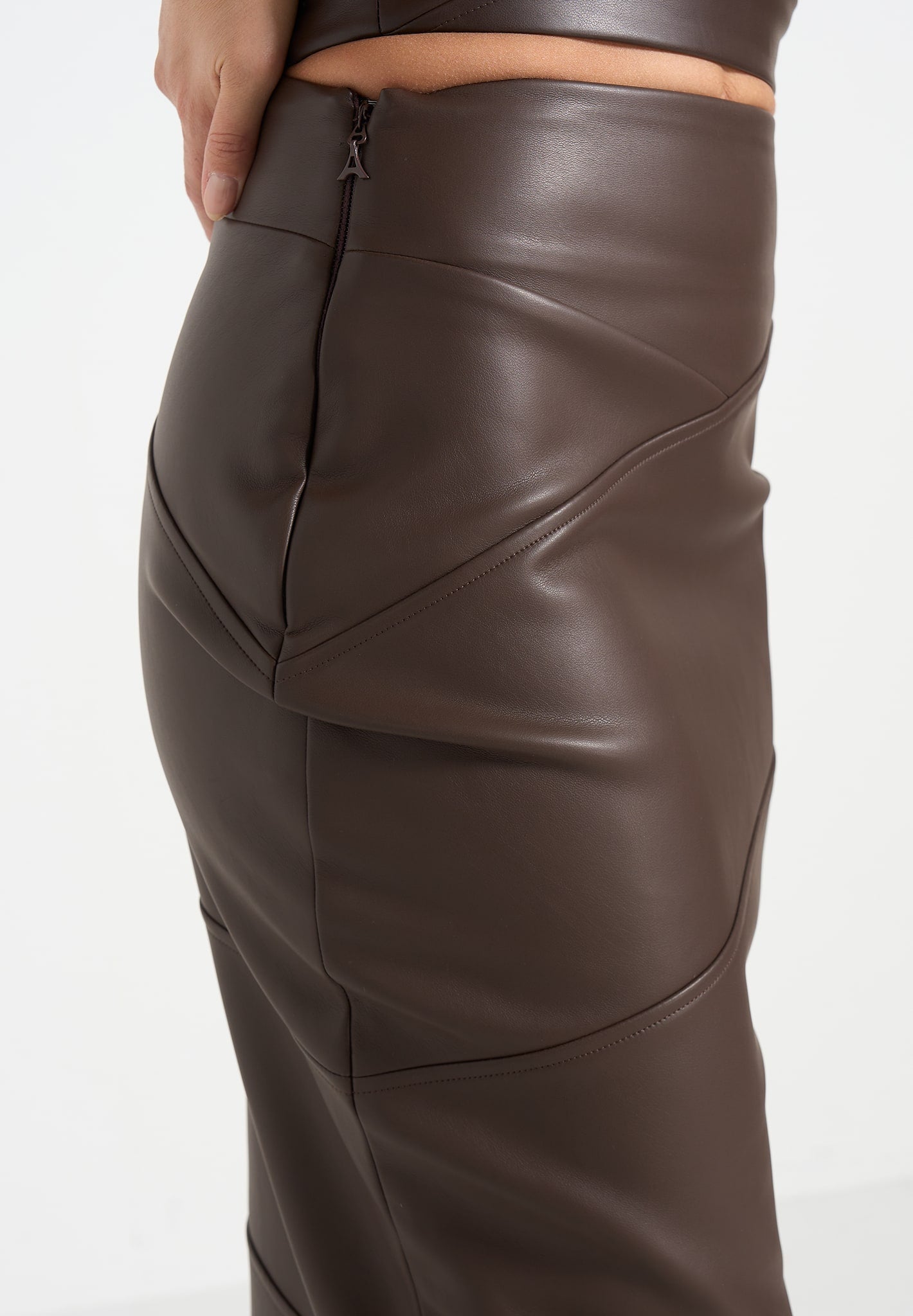 daisy-leather-midaxi-skirt-brown