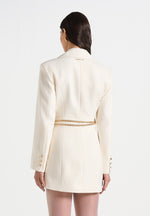 zara-double-breasted-blazer-dress-with-chain-off-white