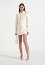 amelie-cinch-button-up-blazer-dress-cream