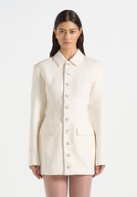 amelie-cinch-button-up-blazer-dress-cream