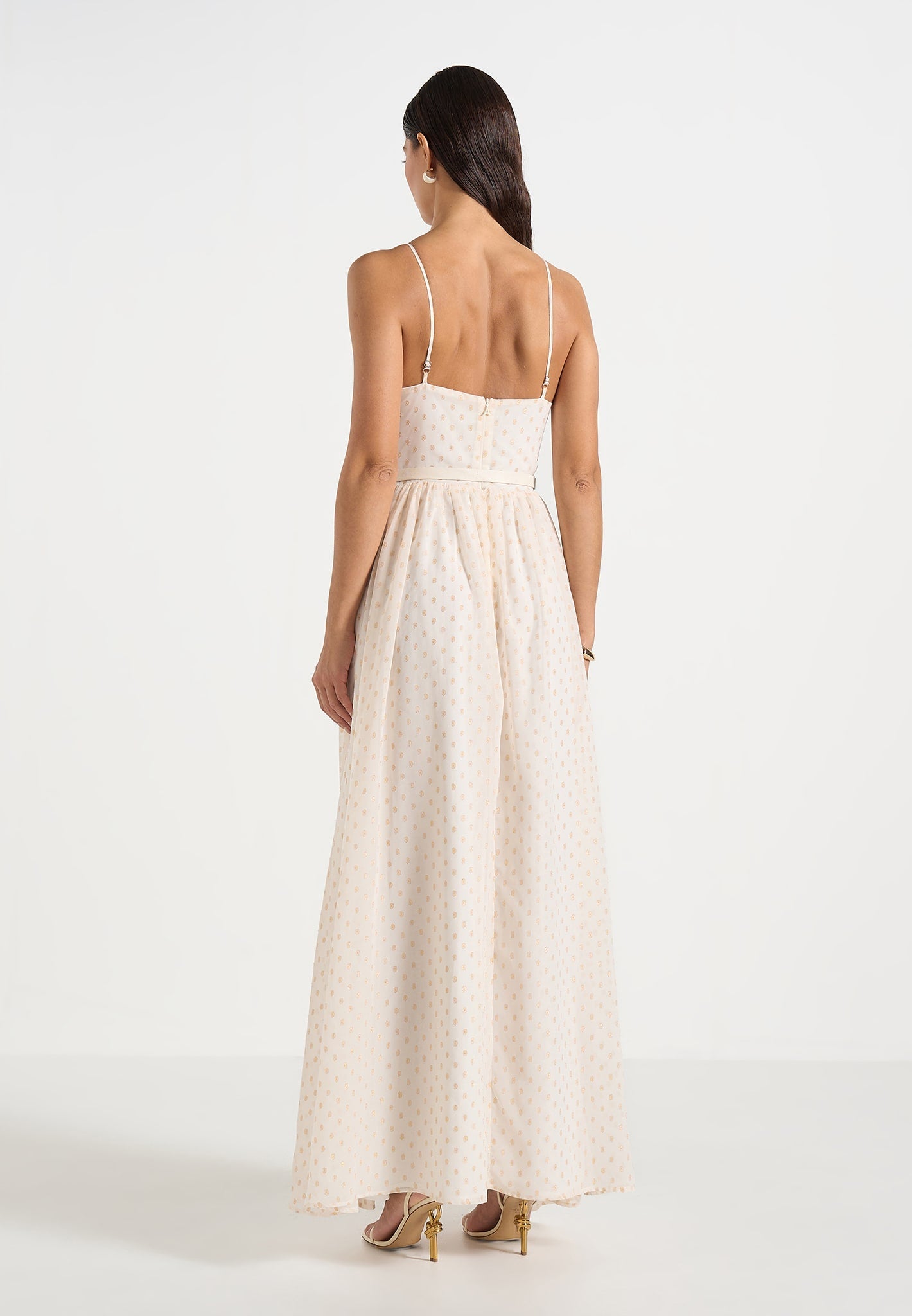 Women's Lace Corset Maxi Dress - Cream - US 10 - Rosie