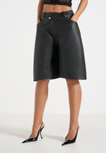 hazel-leather-wrapover-bermuda-shorts-black