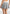Rebecca - Pinstripe Belted Pleated Skort With Waistband - Grey