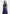 Yara - Asym Tie-Waist Cotton Midi Dress - Navy
