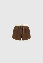 delina-velour-mini-short-brown