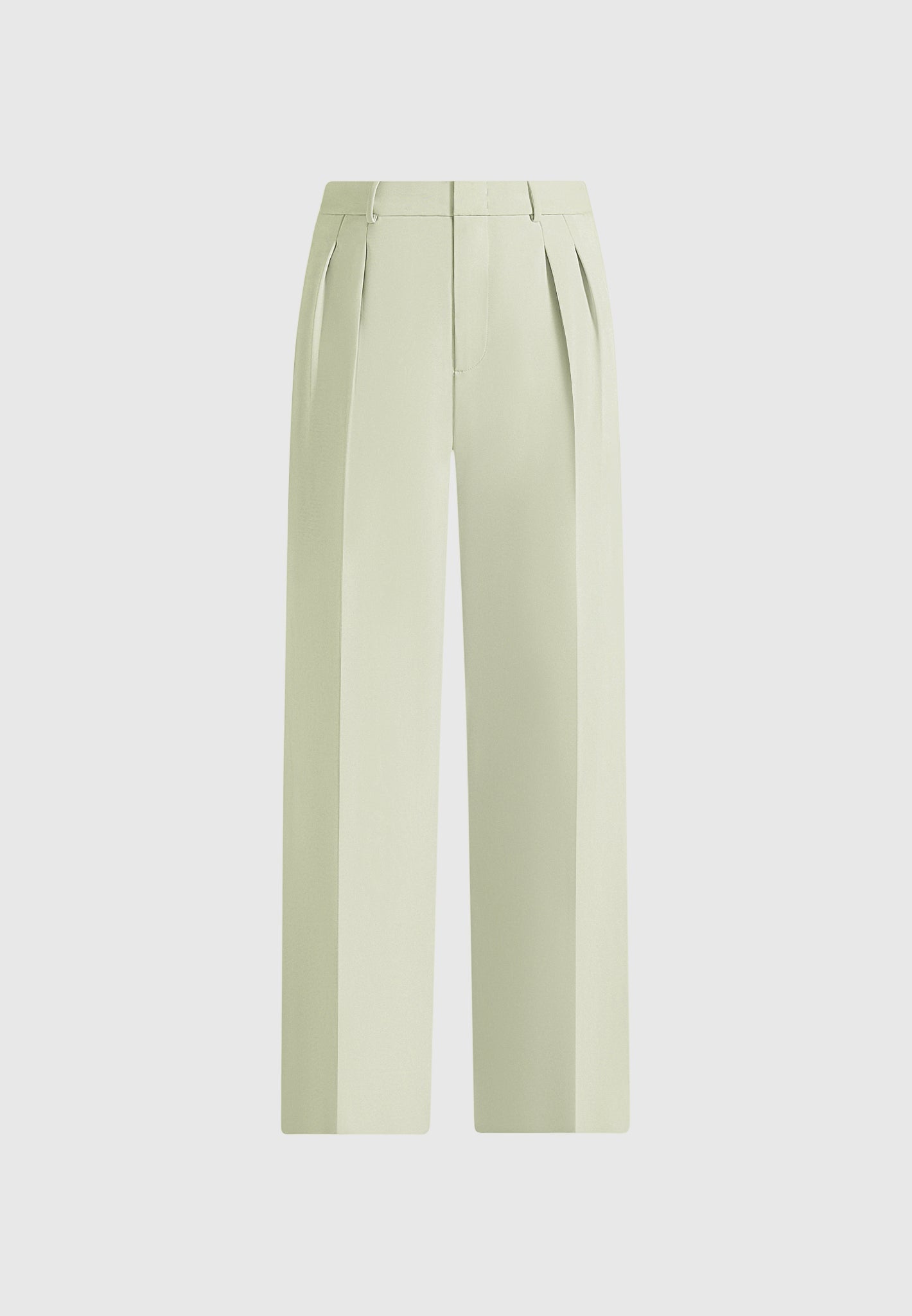 Julie - Tailored Twin Pleat Trousers - Sage