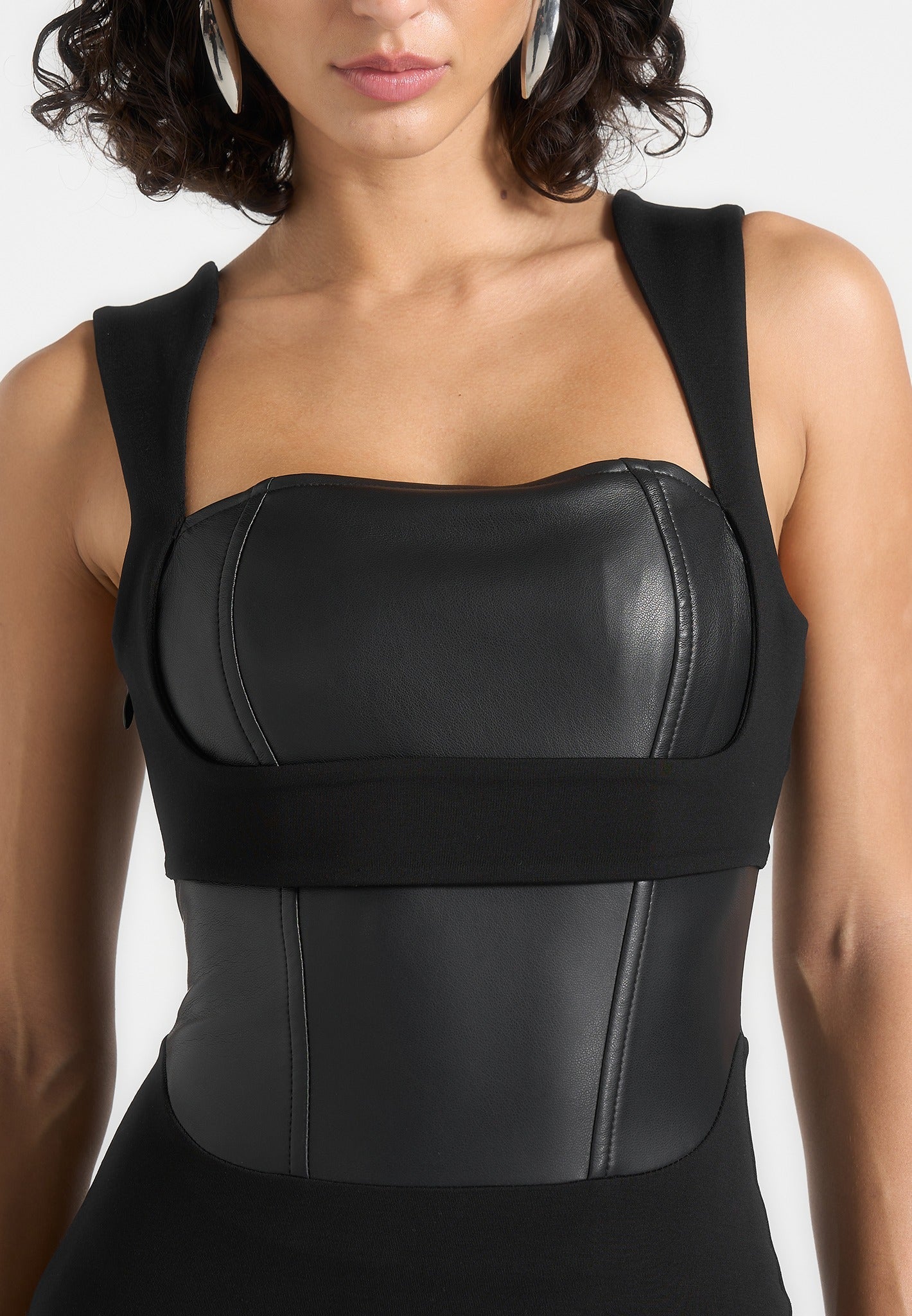 corset top black dress Draped Mini in Get ready to turn heads in the Aderyn Satin Corset Maxi Dress Black jersey hooded dress with