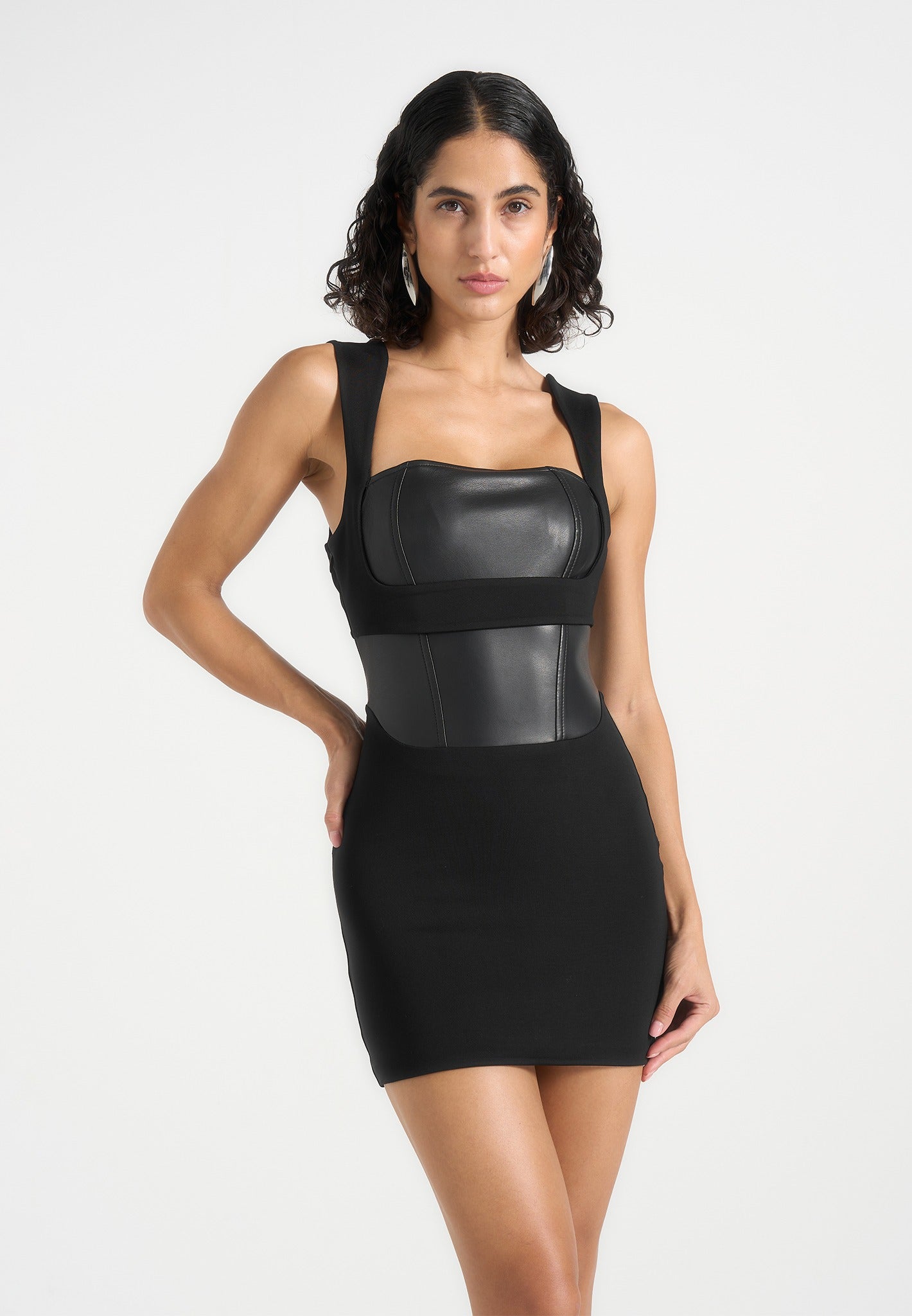 Women's Layered Corset Mini Dress - Black - US 12