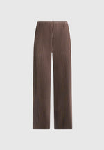 Lila - Pleated Wide-Leg Pants - Brown