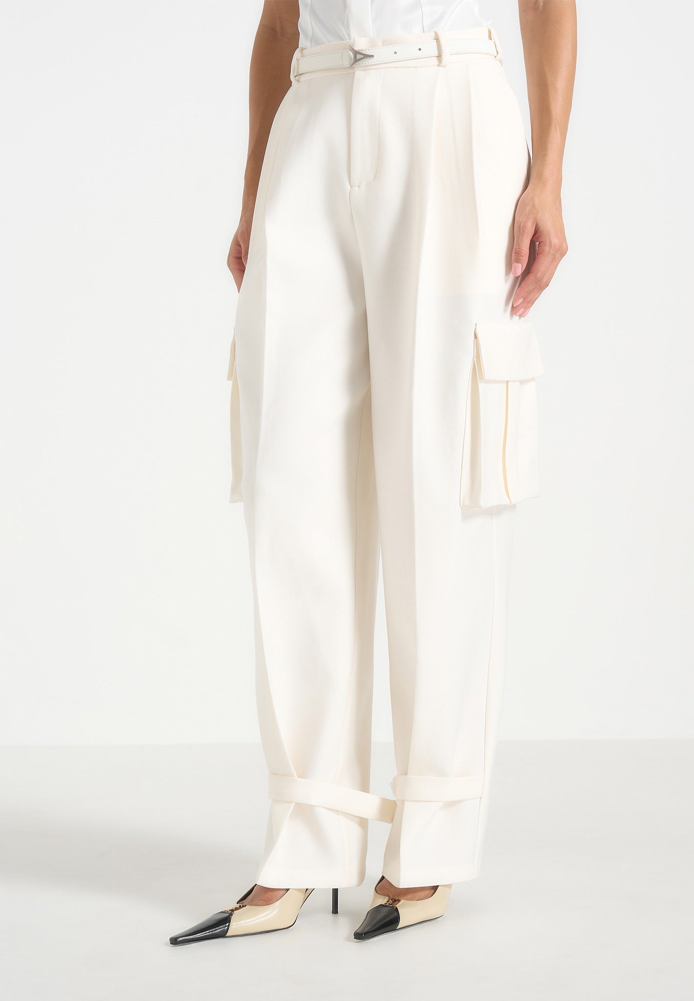 textured-tailored-pleated-cargo-trousers-white