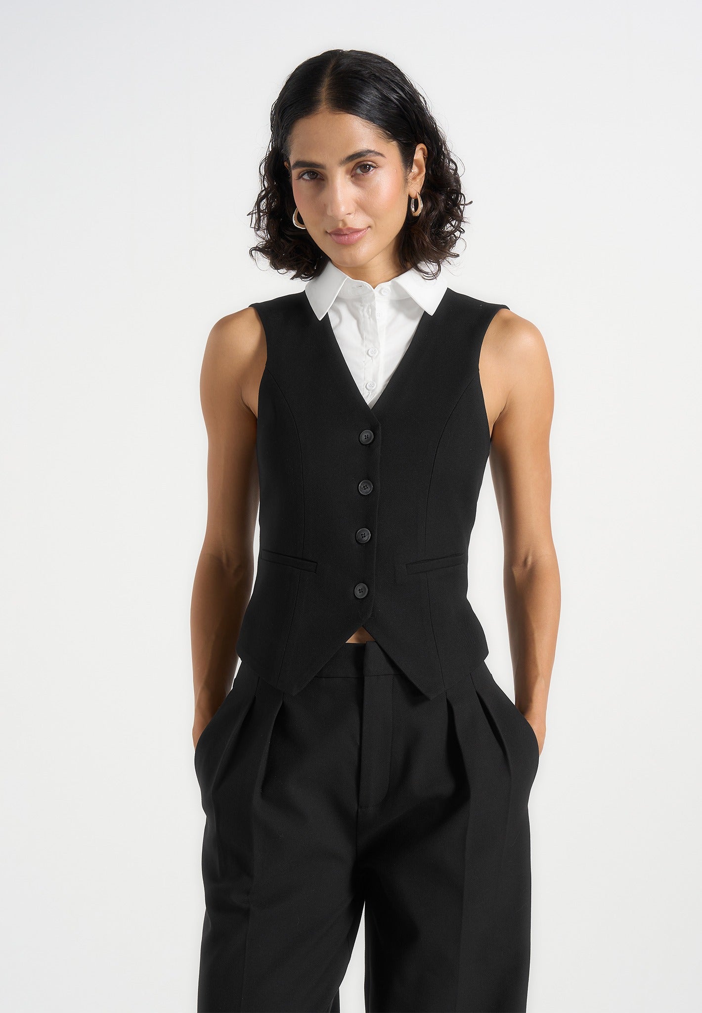 irene-collar-detail-cinched-waistcoat-black-white 