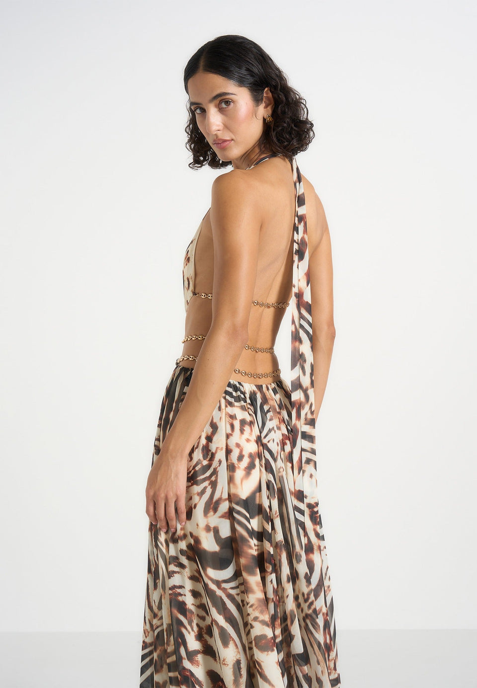 june-chain-belt-cut-out-georgette-halter-maxi-dress-animal