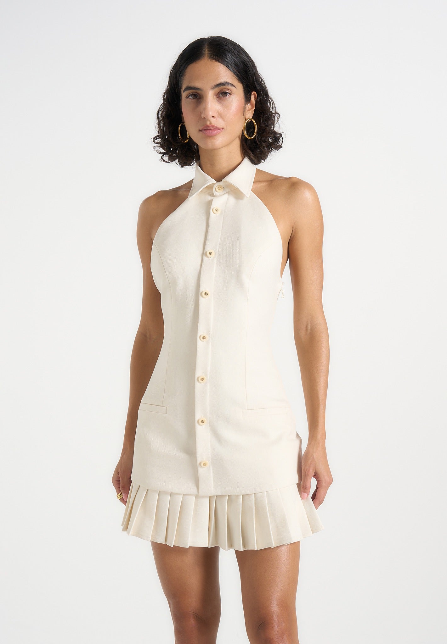 jasmine-halterneck-pleated-mini-dress-cream